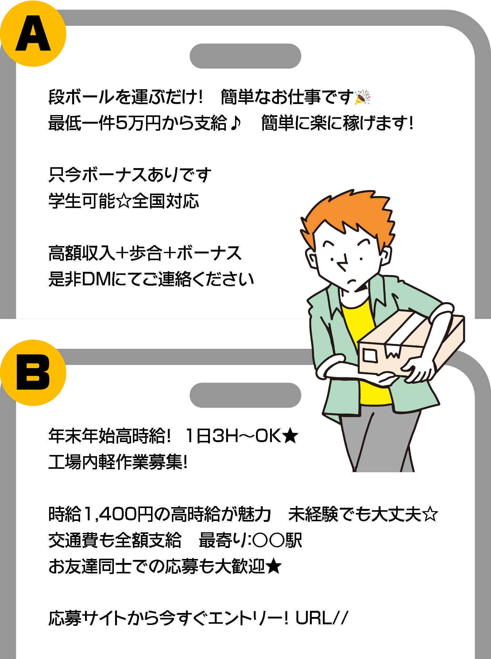 闇 バイト 運び